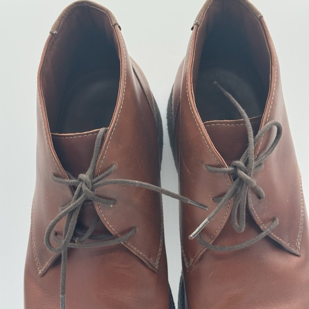 Johnston & Murphy Mens 13 M Copeland Brown Leather Chukka Booties 25-2022 - Picture 11 of 16